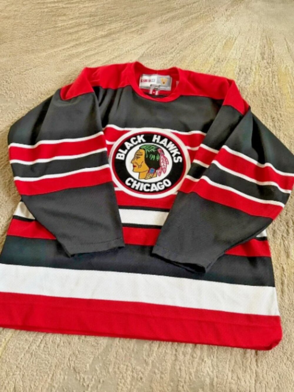 Vintage Hockey CCM Chicago Blackhawks Ed Belfour NHL Jersey (L)